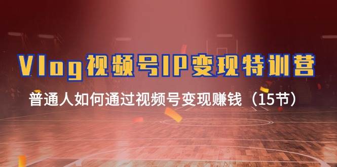 Vlog 视频号IP变现特训营,普通人如何通过视频号变现赚钱(15节) Vlog 视频号IP变现特训营,普通人如何通过视频号变现赚钱(15节)