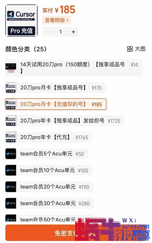 通过cursor代付,发现一个年入几十万信息差的生意