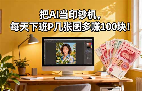 把AI当印钞机，每天下班P几张图多赚100块！