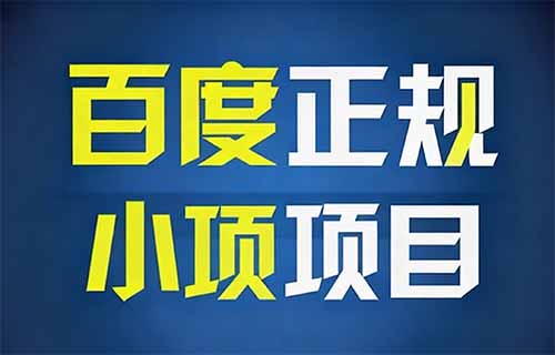 百度正规小项目，无脑复制粘贴，一天可以挣50+