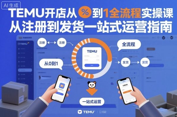 TEMU开店从0到1全流程实操课,从注册到发货一站式运营指南 TEMU开店从0到1全流程实操课,从注册到发货一站式运营指南