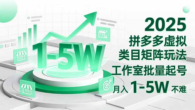 (16548期)2025 拼多多虚拟类目矩阵玩法,工作室批量起号,月入 1-5W 不难 (16548期)2025 拼多多虚拟类目矩阵玩法,工作室批量起号,月入 1-5W 不难