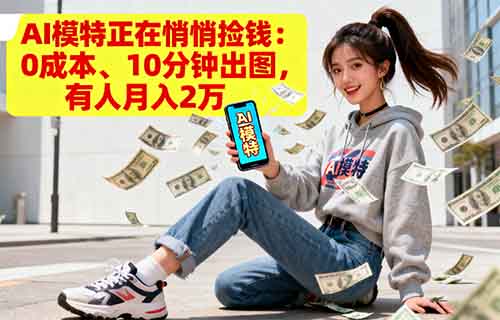 AI模特正在悄悄捡钱：0成本、10分钟出图，有人月入2万