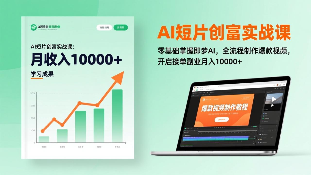 (17236期)AI短片创富实战课:零基础掌握即梦AI,全流程制作爆款视频,开启接单副业月入10000+(更新) (17236期)AI短片创富实战课:零基础掌握即梦AI,全流程制作爆款视频,开启接单副业月入10000+(更新)