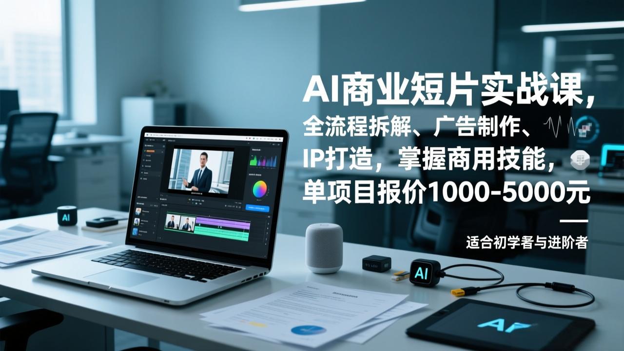 (17051期)AI商业短片实战课,全流程拆解、广告制作、IP打造,掌握商用技能,单项目报价1000-5000元 (17051期)AI商业短片实战课,全流程拆解、广告制作、IP打造,掌握商用技能,单项目报价1000-5000元