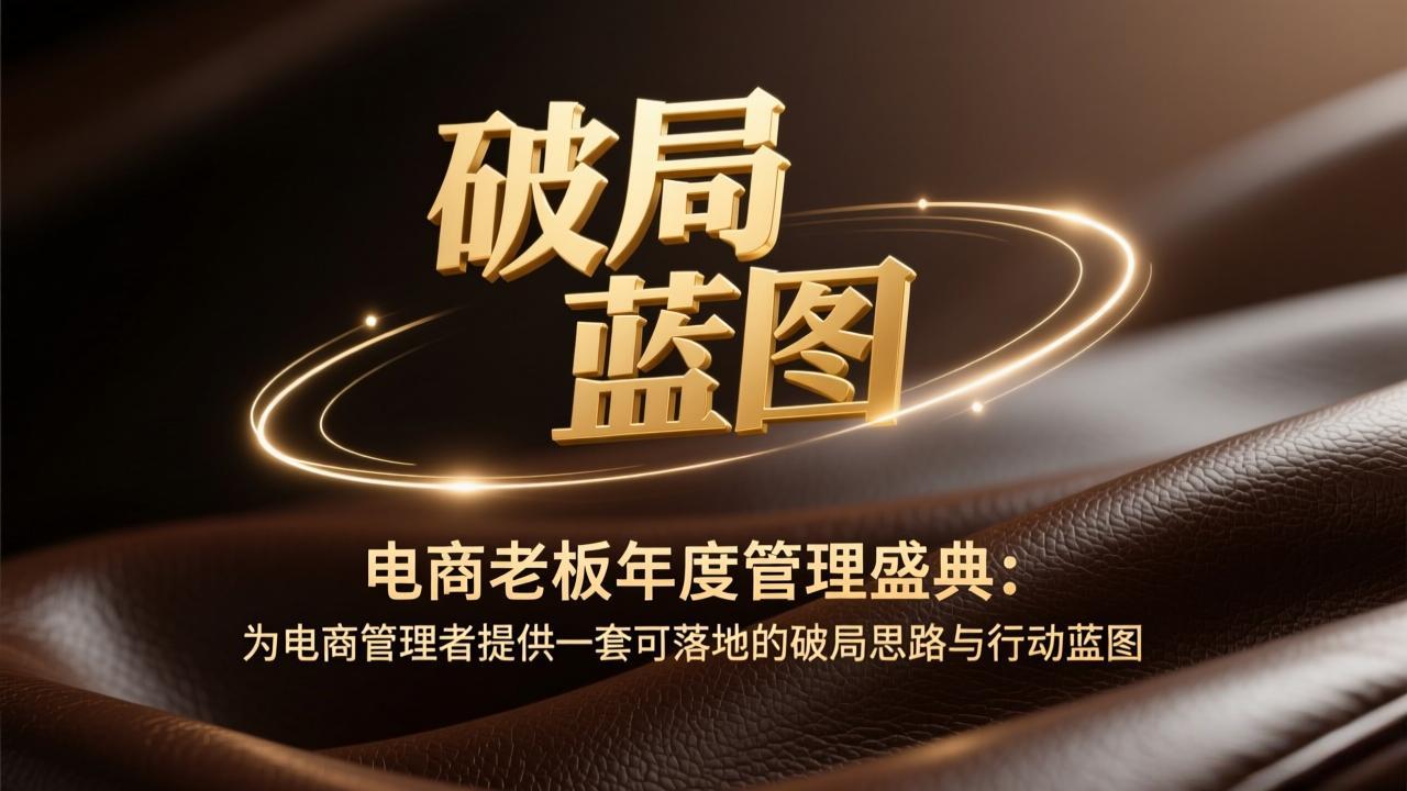 （17374期）电商老板年度管理盛典：为电商管理者提供一套可落地的破局思路与行动蓝图