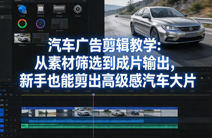 汽车广告剪辑教学:从素材筛选到成片输出,新手也能剪出高级感汽车大片 汽车广告剪辑教学:从素材筛选到成片输出,新手也能剪出高级感汽车大片
