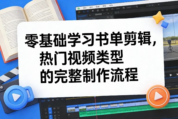 零基础学习书单剪辑,热门视频类型的完整制作流程(更新2026) 零基础学习书单剪辑,热门视频类型的完整制作流程(更新2026)