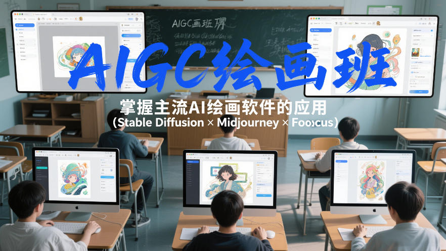 AIGC绘画班,掌握主流Ai绘画软件的应用(Stable Diffusion x Midjourney x Fooocus) AIGC绘画班,掌握主流Ai绘画软件的应用(Stable Diffusion x Midjourney x Fooocus)