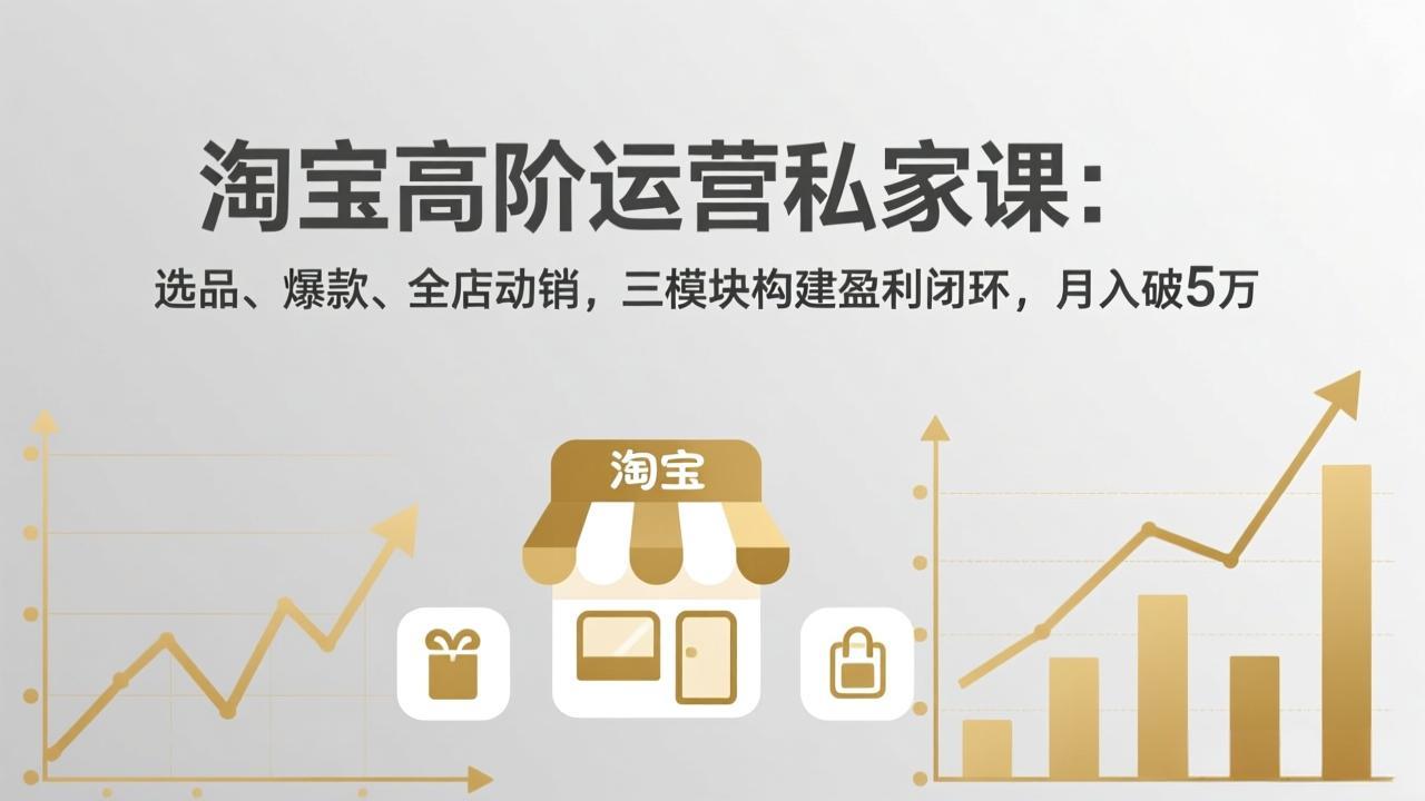 (17944期)淘宝高阶运营私家课(更新26年4月):选品、爆款、全店动销,三模块构建盈利闭环,月入破5万 (17944期)淘宝高阶运营私家课(更新26年4月):选品、爆款、全店动销,三模块构建盈利闭环,月入破5万