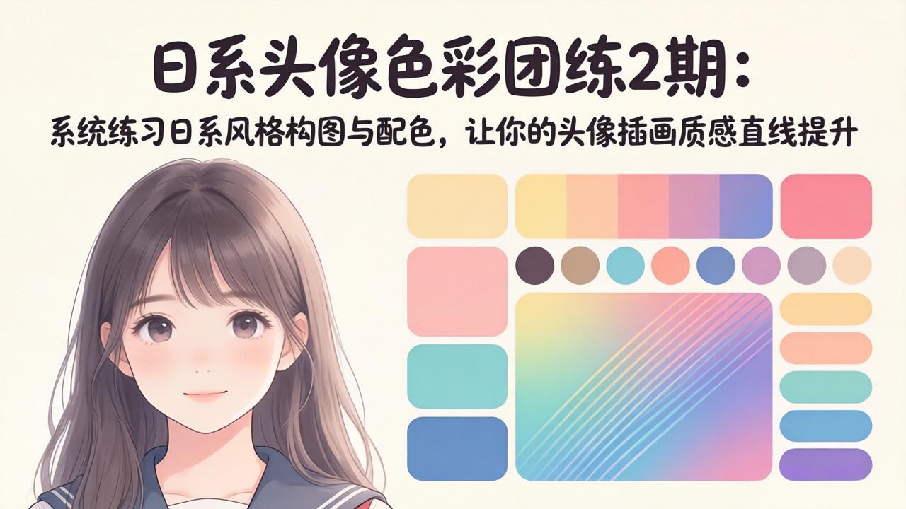 (18034期)日系头像色彩团练2期:系统练习日系风格构图与配色,让你的头像插画质感直线提升 (18034期)日系头像色彩团练2期:系统练习日系风格构图与配色,让你的头像插画质感直线提升