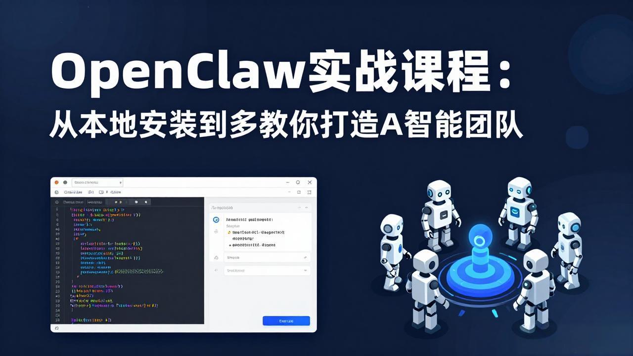 (17883期)OpenClaw实战课程:从本地安装到多Agent协同,手把手教你打造AI智能团队 (17883期)OpenClaw实战课程:从本地安装到多Agent协同,手把手教你打造AI智能团队