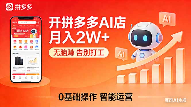 (17947期)开一家拼多多AI店,月入2W+,无脑赚,告别打工,附SOP手册 (17947期)开一家拼多多AI店,月入2W+,无脑赚,告别打工,附SOP手册