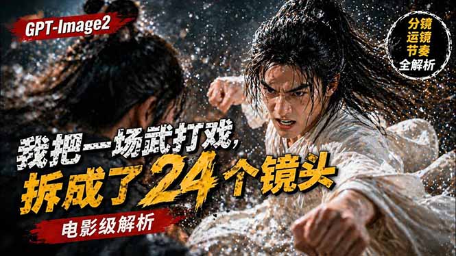 （18212期）用GPT-Image2，把一段武打对决拆成24个连续镜头，从人物建立、动作衔接、运镜节奏，到情绪爆发