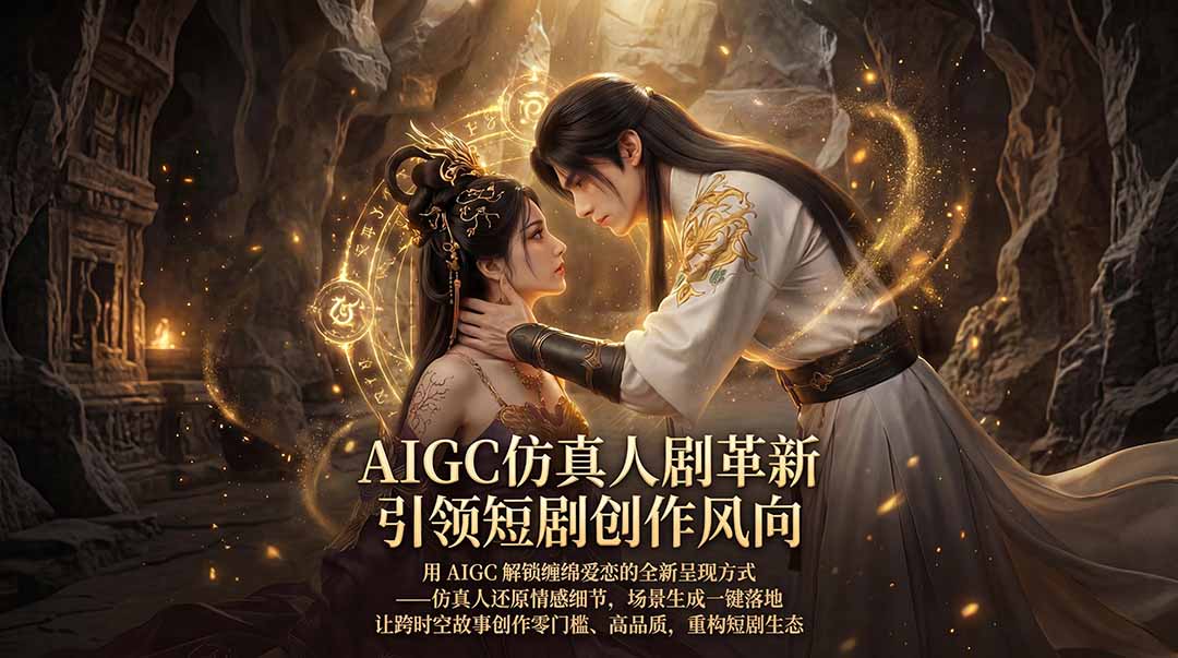 （18199期）AIGC 仿真人短剧创作革新，解锁仙侠爱恋全新呈现，一键出高质场景，零门槛打造爆款剧集