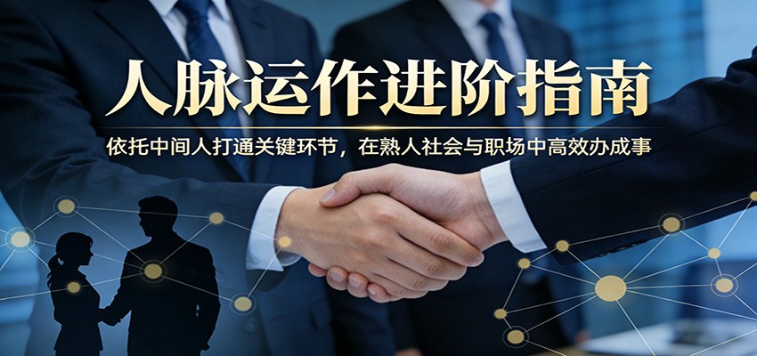 付费文章:人脉运作进阶指南,依托中间人打通关键环节,在熟人社会与职场中高效办成事 付费文章:人脉运作进阶指南,依托中间人打通关键环节,在熟人社会与职场中高效办成事