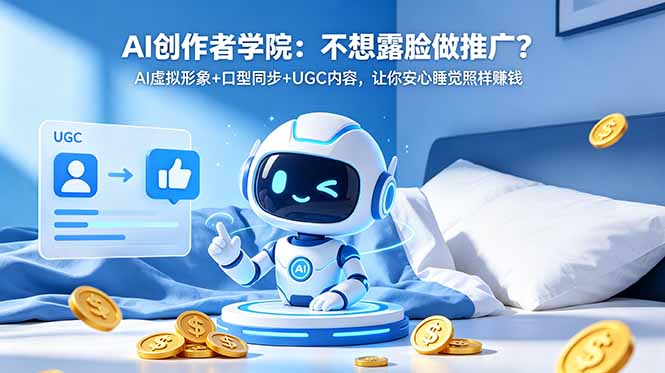 (18599期)AI创作者学院:不想露脸做推广?AI虚拟形象+口型同步+UGC内容,让你安心睡觉照样赚钱 (18599期)AI创作者学院:不想露脸做推广?AI虚拟形象+口型同步+UGC内容,让你安心睡觉照样赚钱