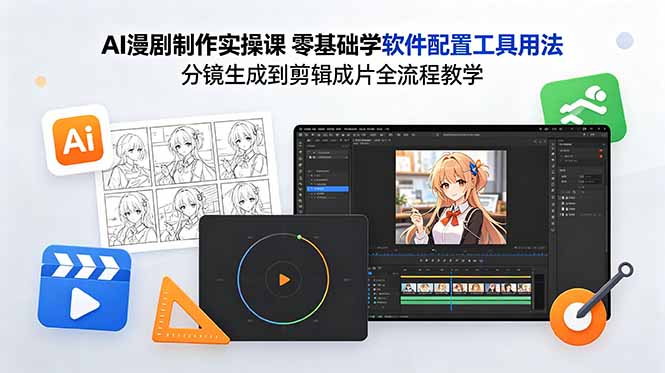 (18605期)AI漫剧制作实操课 零基础学软件配置工具用法 分镜生成到剪辑成片全流程教学 (18605期)AI漫剧制作实操课 零基础学软件配置工具用法 分镜生成到剪辑成片全流程教学