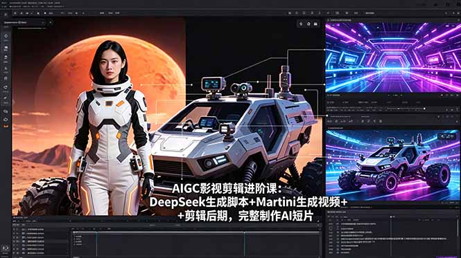 (18475期)AIGC影视剪辑进阶课:DeepSeek生成脚本+Martini生成视频+剪辑后期,完整制作AI短片 (18475期)AIGC影视剪辑进阶课:DeepSeek生成脚本+Martini生成视频+剪辑后期,完整制作AI短片