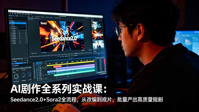 (18647期)AI剧作全系列实战课:Seedance2.0+Sora2全流程,从改编到成片,批量产出高质量短剧 (18647期)AI剧作全系列实战课:Seedance2.0+Sora2全流程,从改编到成片,批量产出高质量短剧