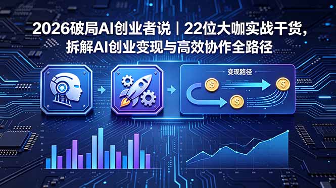 (18628期)2026 破局 AI 创业者说|22 位大咖实战干货,拆解 AI 创业变现与高效协作全路径 (18628期)2026 破局 AI 创业者说|22 位大咖实战干货,拆解 AI 创业变现与高效协作全路径