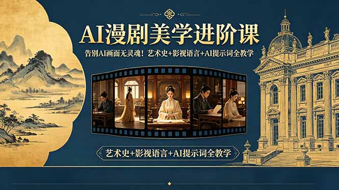 (18480期)告别AI画面无灵魂!AI漫剧美学进阶课,艺术史+影视语言+AI提示词全教学 (18480期)告别AI画面无灵魂!AI漫剧美学进阶课,艺术史+影视语言+AI提示词全教学