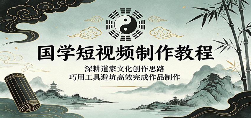 国学短视频制作教程:深耕道家文化创作思路,巧用工具避坑高效完成作品制作 国学短视频制作教程:深耕道家文化创作思路,巧用工具避坑高效完成作品制作