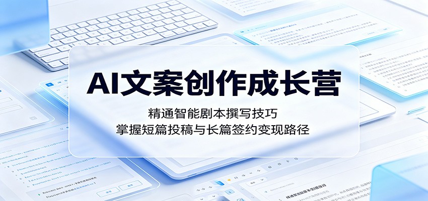 AI文案创作成长营:精通智能剧本撰写技巧,掌握短篇投稿与长篇签约变现路径 AI文案创作成长营:精通智能剧本撰写技巧,掌握短篇投稿与长篇签约变现路径