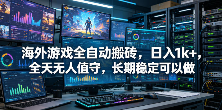 海外游戏全自动搬砖项目,日入1k+,全天无人值守,长期稳定可以做【揭秘】 海外游戏全自动搬砖项目,日入1k+,全天无人值守,长期稳定可以做【揭秘】