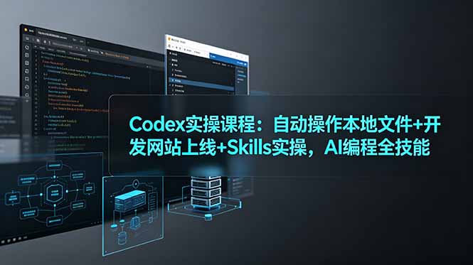 (19009期)Codex实操课程:自动操作本地文件+开发网站上线+Skills实操,AI编程全技能 (19009期)Codex实操课程:自动操作本地文件+开发网站上线+Skills实操,AI编程全技能