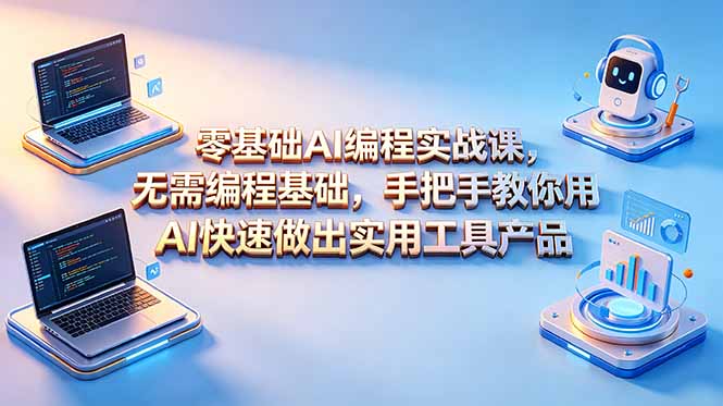 (18785期)零基础AI编程实战课-更新,无需编程基础,手把手教你用AI快速做出实用工具产品 (18785期)零基础AI编程实战课-更新,无需编程基础,手把手教你用AI快速做出实用工具产品