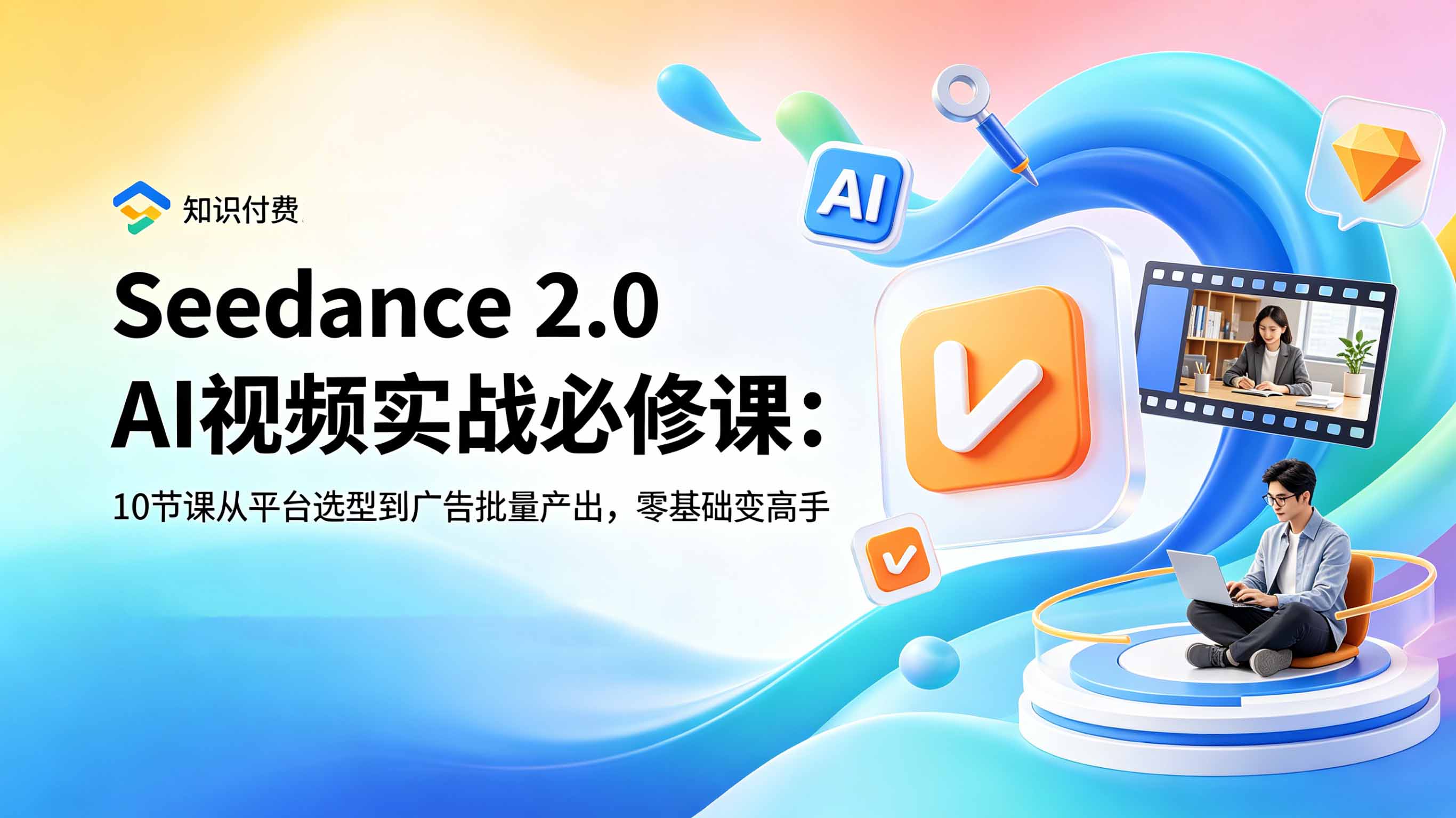 (18998期)Seedance 2.0 AI视频实战必修课:10节课从平台选型到广告批量产出,零基础变高手 (18998期)Seedance 2.0 AI视频实战必修课:10节课从平台选型到广告批量产出,零基础变高手