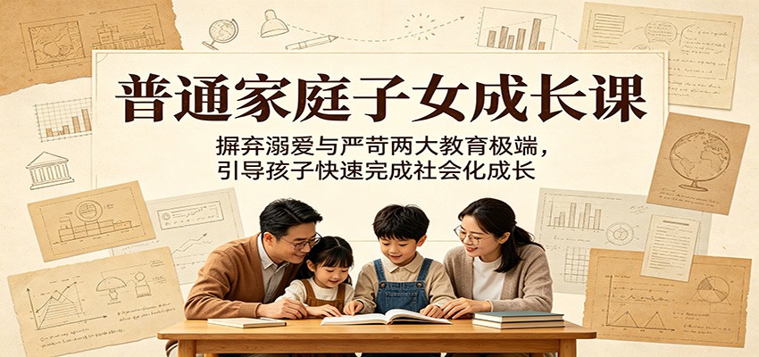 普通家庭子女成长课:摒弃溺爱与严苛两大教育极端,引导孩子快速完成社会化成长 普通家庭子女成长课:摒弃溺爱与严苛两大教育极端,引导孩子快速完成社会化成长
