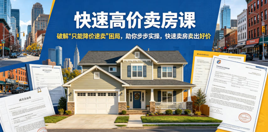快速高价卖房课,破解“只能降价速卖”困局,助你步步实操,快速卖房卖出好价(更新2026) 快速高价卖房课,破解“只能降价速卖”困局,助你步步实操,快速卖房卖出好价(更新2026)