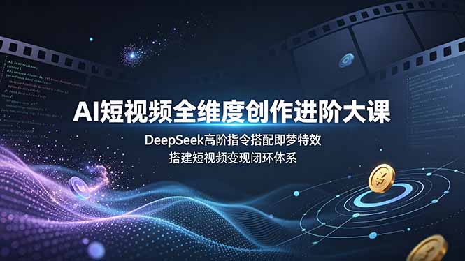(19153期)AI短视频全维度创作进阶大课,DeepSeek高阶指令搭配即梦特效,搭建短视频变现闭环体系 (19153期)AI短视频全维度创作进阶大课,DeepSeek高阶指令搭配即梦特效,搭建短视频变现闭环体系
