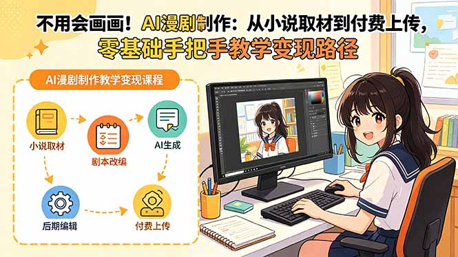 (19429期)不用会画画!AI漫剧制作:从小说取材到付费上传,零基础手把手教学变现路径(更新) (19429期)不用会画画!AI漫剧制作:从小说取材到付费上传,零基础手把手教学变现路径(更新)