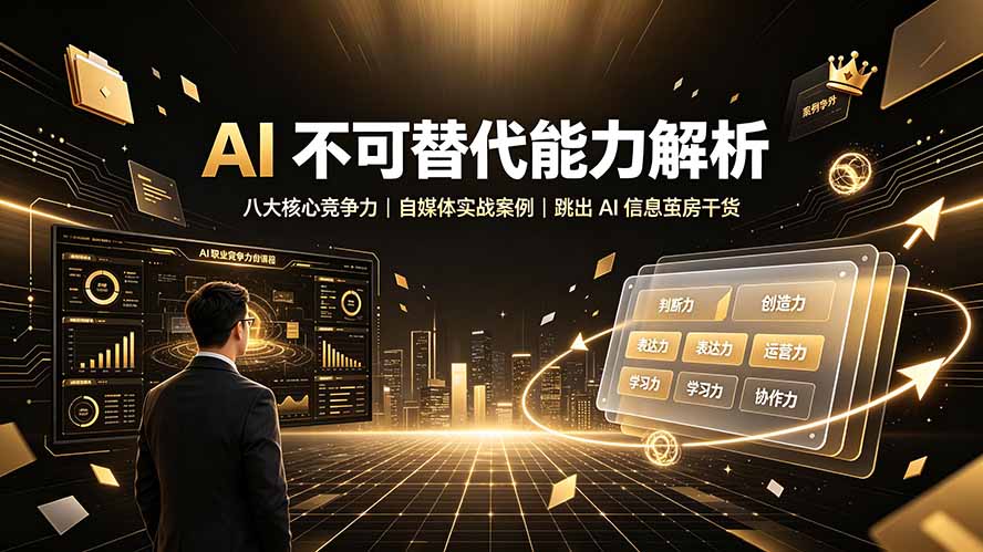 (19344期)付费文章:AI 不可替代能力解析▸八大核心竞争力|自媒体实战案例|跳出 AI 信息茧房干货 (19344期)付费文章:AI 不可替代能力解析▸八大核心竞争力|自媒体实战案例|跳出 AI 信息茧房干货