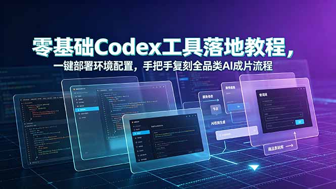 (19152期)零基础Codex工具落地教程,一键部署环境配置,手把手复刻全品类AI成片流程 (19152期)零基础Codex工具落地教程,一键部署环境配置,手把手复刻全品类AI成片流程