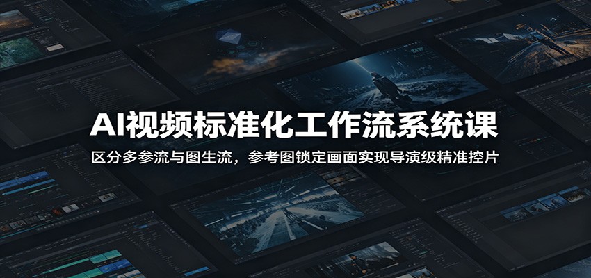 AI视频标准化工作流系统课:区分多参流与图生流,参考图锁定画面实现导演级精准控片 AI视频标准化工作流系统课:区分多参流与图生流,参考图锁定画面实现导演级精准控片