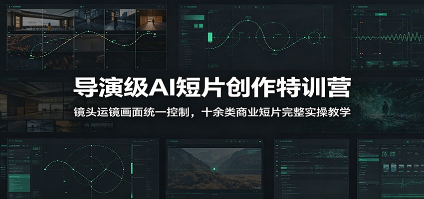 导演级AI短片创作特训营:镜头运镜画面统一控制,十余类商业短片完整实操教学(更新) 导演级AI短片创作特训营:镜头运镜画面统一控制,十余类商业短片完整实操教学(更新)