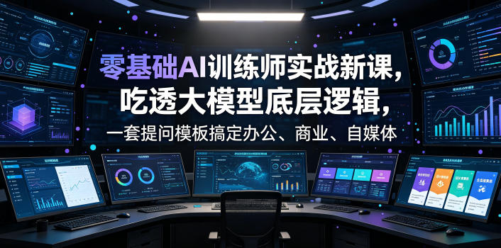 零基础AI训练师实战课,吃透大模型底层逻辑,一套提问模板搞定办公、商业、自媒体、设计、生活全场景AI落地应用 零基础AI训练师实战课,吃透大模型底层逻辑,一套提问模板搞定办公、商业、自媒体、设计、生活全场景AI落地应用