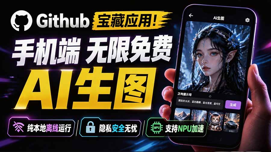 (19681期)Github宝藏应用!手机端无限免费AI 生图,纯本地离线运行,支持NPU加速 斩获3.1k stars,local-dream (19681期)Github宝藏应用!手机端无限免费AI 生图,纯本地离线运行,支持NPU加速 斩获3.1k stars,local-dream