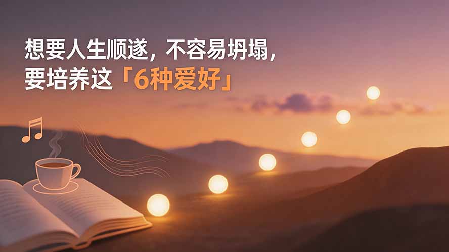 (19638期)付费文章:想要人生顺遂,不容易坍塌,要培养这6种爱好 (19638期)付费文章:想要人生顺遂,不容易坍塌,要培养这6种爱好