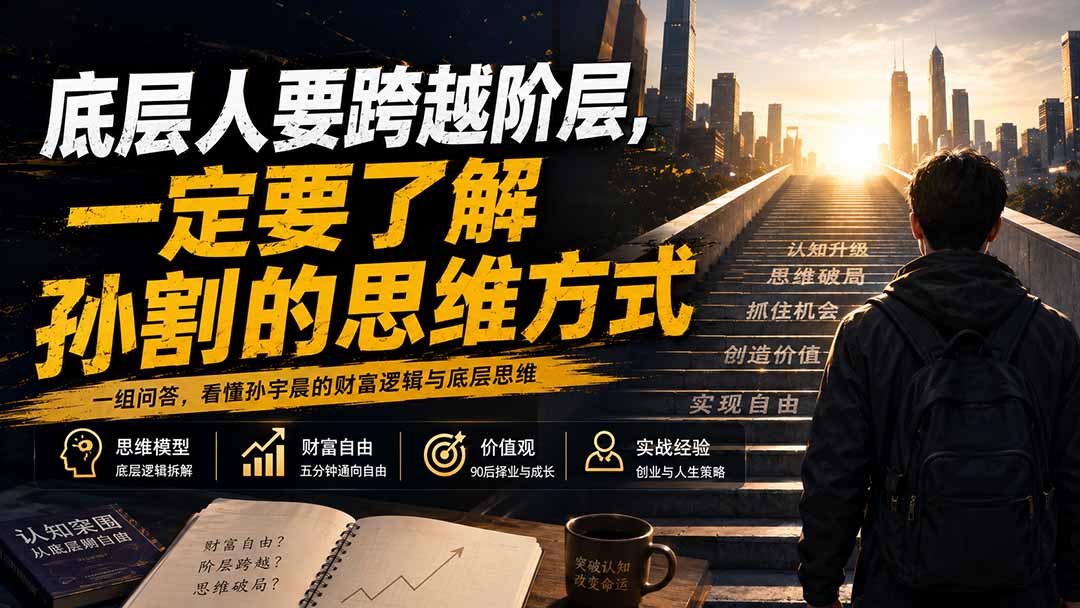 (20040期)付费文章:底层人要跨越阶层,一定要了解孙割的思维方式 (20040期)付费文章:底层人要跨越阶层,一定要了解孙割的思维方式