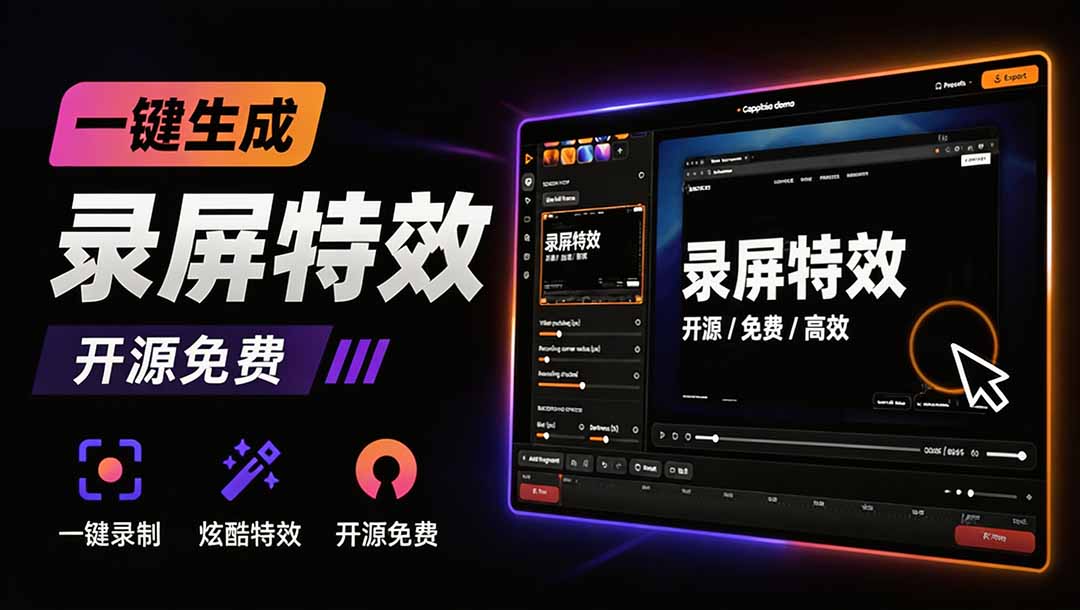 (19893期)Windows录屏神器来了!一键添加自动缩放、光标润色与画面美化效果,轻松省下笔录屏软件费用 Capptivo (19893期)Windows录屏神器来了!一键添加自动缩放、光标润色与画面美化效果,轻松省下笔录屏软件费用 Capptivo