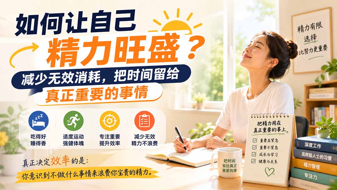 (20071期)付费文章:如何让自己精力旺盛?减少无效消耗,把时间留给真正重要的事情 (20071期)付费文章:如何让自己精力旺盛?减少无效消耗,把时间留给真正重要的事情