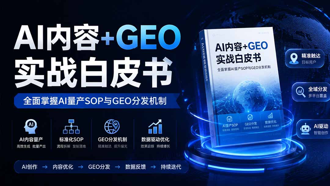 (19729期)AI内容+GEO实战白皮书。全面掌握AI量产SOP与GEO分发机制 (19729期)AI内容+GEO实战白皮书。全面掌握AI量产SOP与GEO分发机制