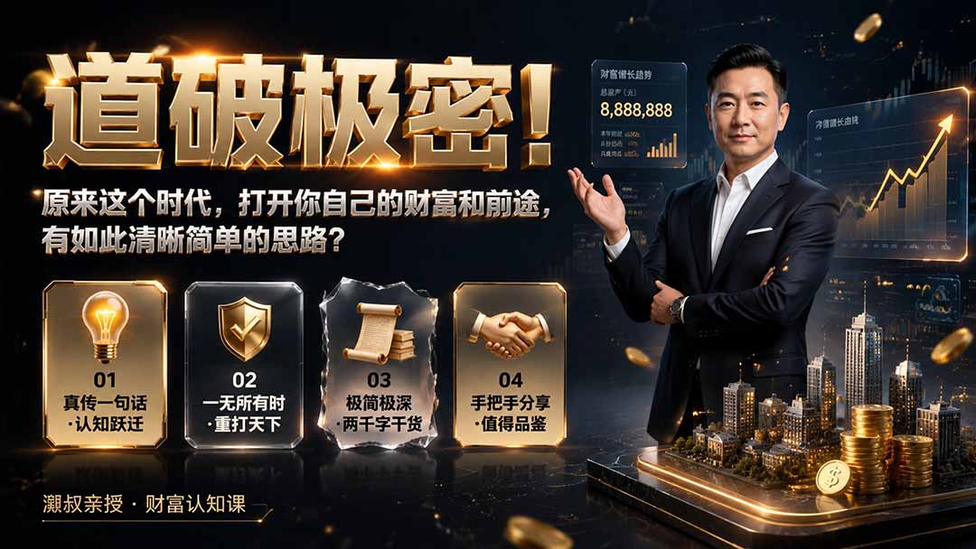 (19661期)付费文章:道破极密!原来这个时代,打开你自己的财富和前途,有如此清晰简单的思路? (19661期)付费文章:道破极密!原来这个时代,打开你自己的财富和前途,有如此清晰简单的思路?