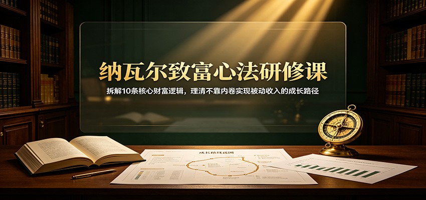 纳瓦尔致富心法研修课:拆解10条核心财富逻辑,理清不靠内卷实现被动收入的成长路径 纳瓦尔致富心法研修课:拆解10条核心财富逻辑,理清不靠内卷实现被动收入的成长路径