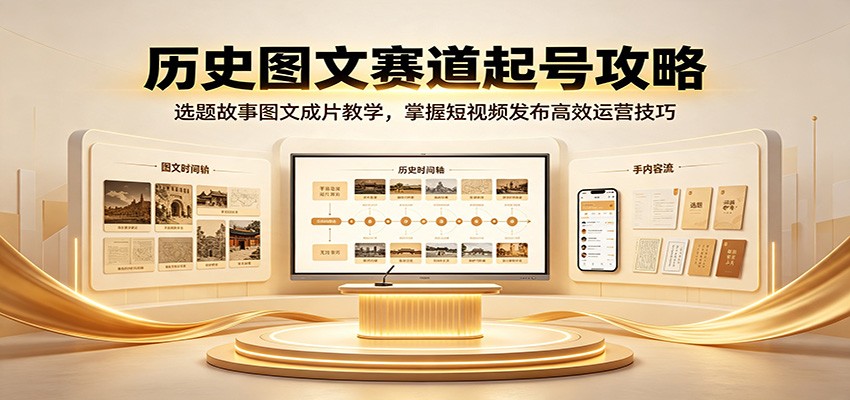 历史图文赛道起号攻略:选题故事图文成片教学,掌握短视频发布高效运营技巧 历史图文赛道起号攻略:选题故事图文成片教学,掌握短视频发布高效运营技巧